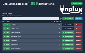 Unplug: Simple Site Blocker