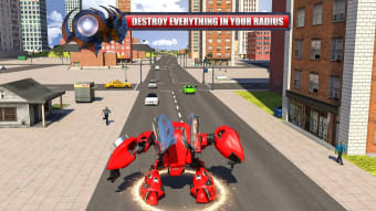 Flying Robot Car Simulator: Real Rope hero game