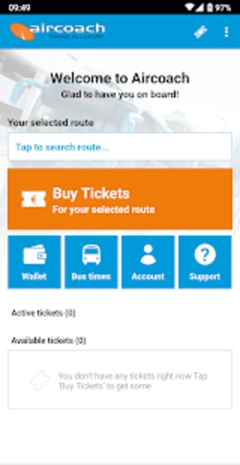 Aircoach - mobile ticketing App