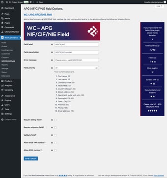 WC 8211 APG NIFCIFNIE Field