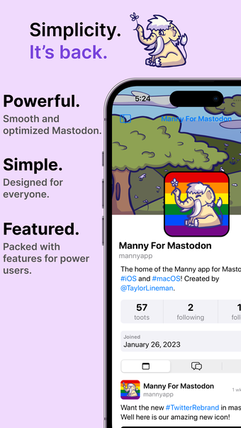 Manny - for Mastodon