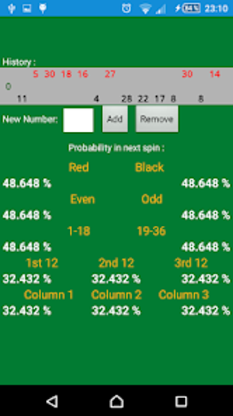 Roulette Calculator