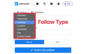 IGGrowth - auto follow and unfollow