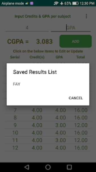 CGPA Calculator For update see the description