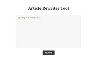 Article Rewriter Tool