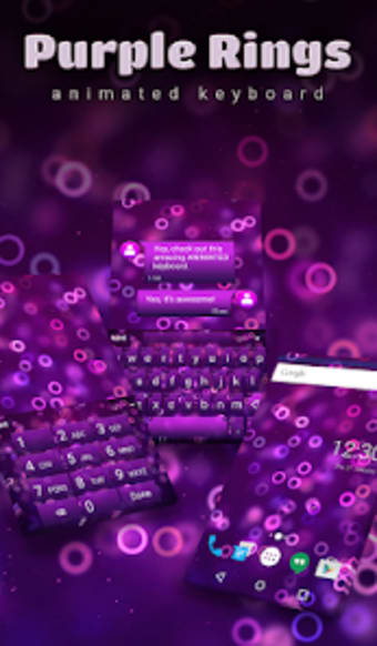 Purple Rings Animated Keyboard