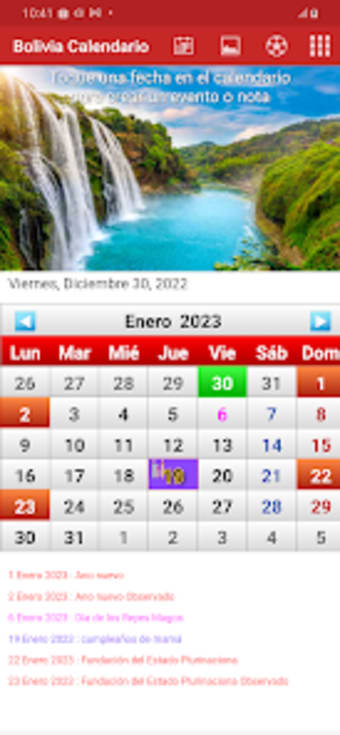 Bolivia Calendario 2023