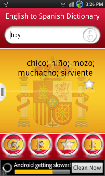 English to Spanish dictionary