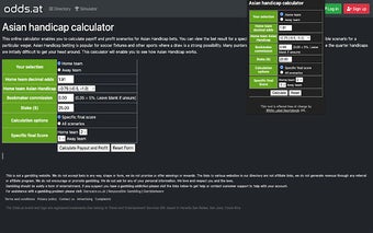 Asian handicap calculator