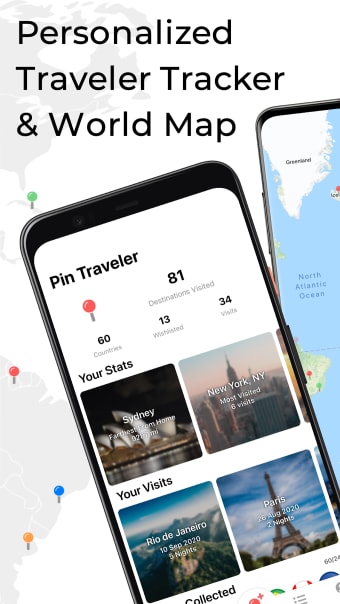 Pin Traveler: World Travel Map  Trip Tracker App