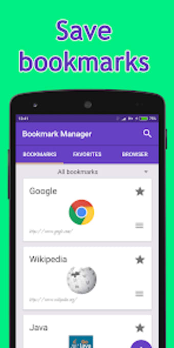 Bookmark manager