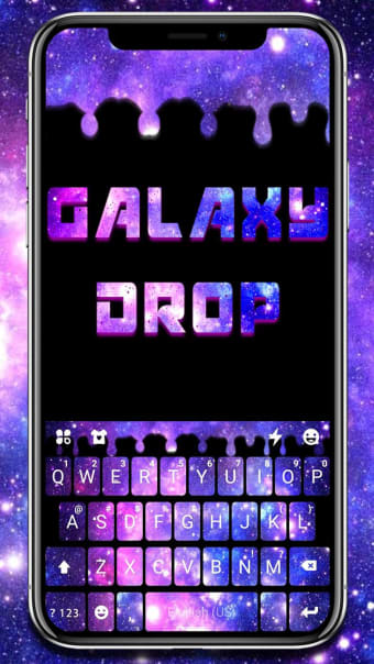 Galaxy Space Drop Keyboard Background