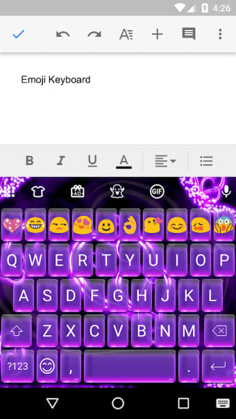 Neon Heart Emoji Gif Keyboard Wallpaper