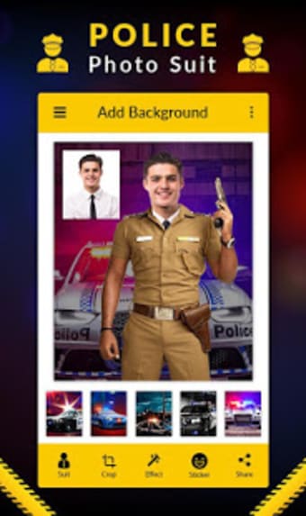 Police Suit Photo Editor - Police Photo Frame