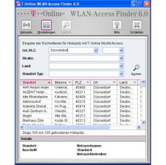 T-Online WLAN-Access Finder