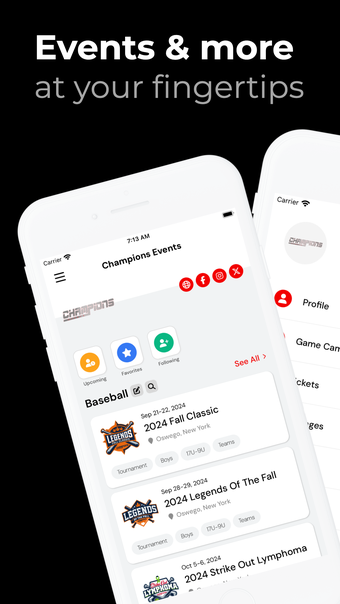 Champions Events