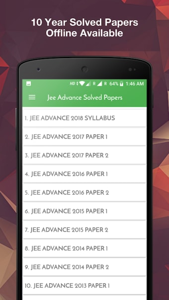 10 Years Jee Advance Solved Papers Offline