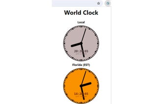 World Clock Popup Side Panel