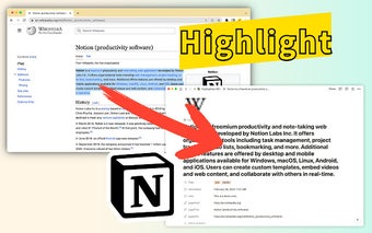 Highlightion - Save Highlights to Notion