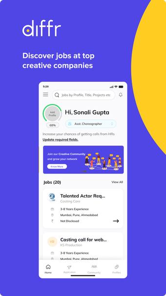 Diffr :Creative Network  Jobs