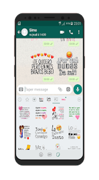 Stickers romanticos y frases de amor para WhatsApp