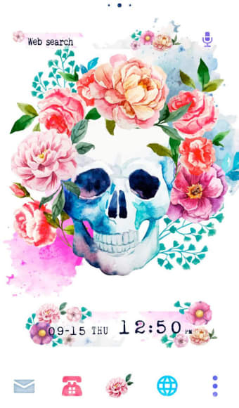 Skull Flowers Wallpaper