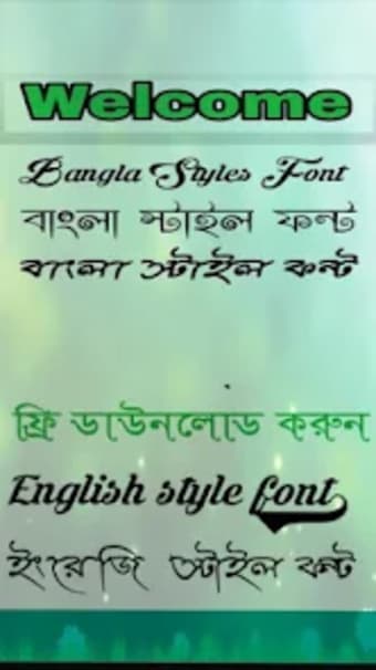 Bangla  English Styles Font