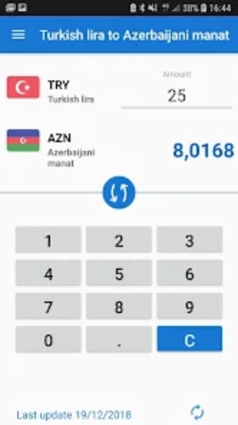 Turkish lira Azerbaijani manat