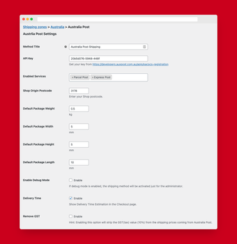 Australia Post WooCommerce Extension