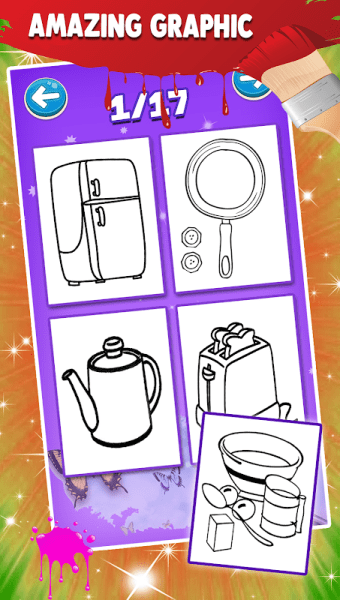 Kitchen Cooking Coloring Pages Drawing Book