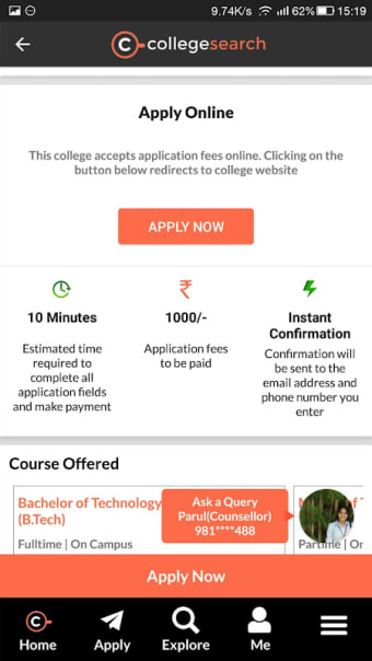 CollegeSearch - College Reviews & Admission App