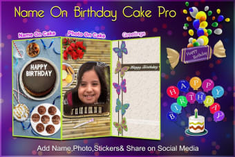 Photo On Birthday Cake - Cake with name and photo