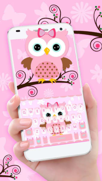 Pink Owl Keyboard Theme