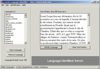 Lextek Language Identifier