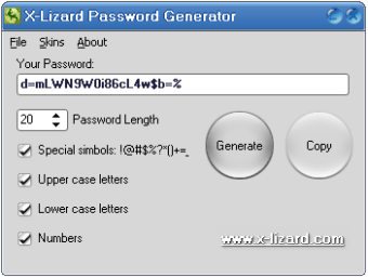 X-Lizard Password Generator