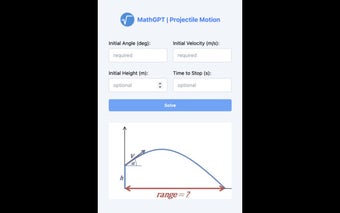 Projectile Motion Calculator and Solver | MathGPT