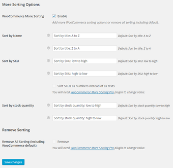 More Sorting Options for WooCommerce