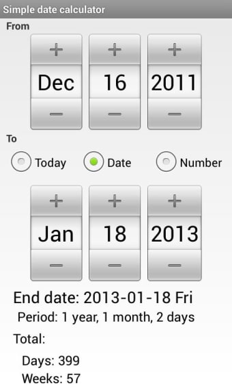 Simple Date Calculator