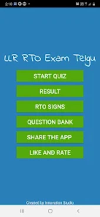 LLR RTO Exam in Telugu :AP