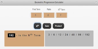 Geometric Progression Calculat