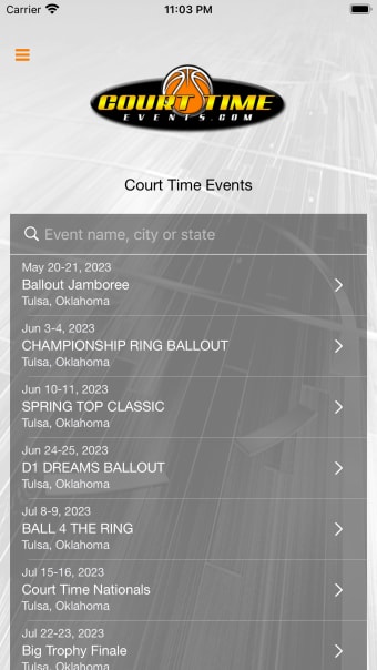 Court Time Events