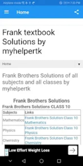 Frank Solution
