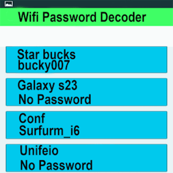 Wifi Password Decoder