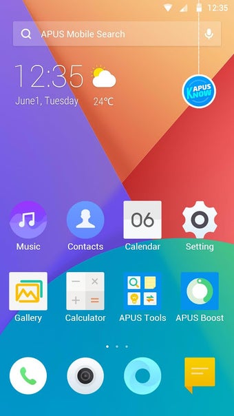 Purple & Red Colorblock - APUS Launcher theme