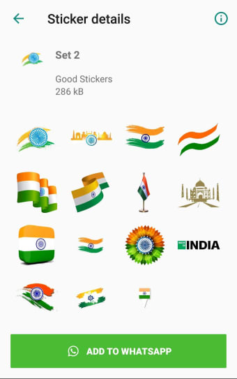 Indian Flag Stickers for Whats