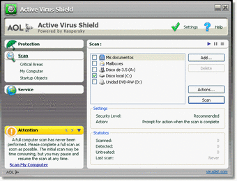 AOL Active Virus Shield