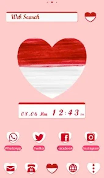 Indonesia Flag Heart Theme