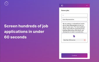 Motiv: Screen hundreds of job application in seconds