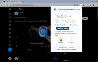 Twitter Commenter Scraper (by v-User)