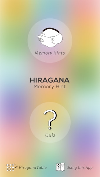 Hiragana Memory Hint English